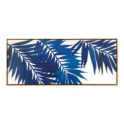 Blue Palms Framed Canvas Wall Art