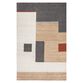 Tan and Ivory Abstract Woven Jute Heera Area Rug image number 0
