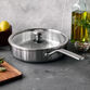 Merten & Storck Tri Ply Stainless Steel Saute Pan with Lid image number 1