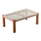 Zurich Rope and Acacia Wood Glass Top Outdoor Coffee Table image number 0