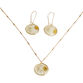 Daisy Dried Pressed Flower Necklace And Earring Set image number 0