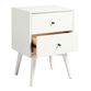 Brewton White Wood Nightstand With Drawers image number 2