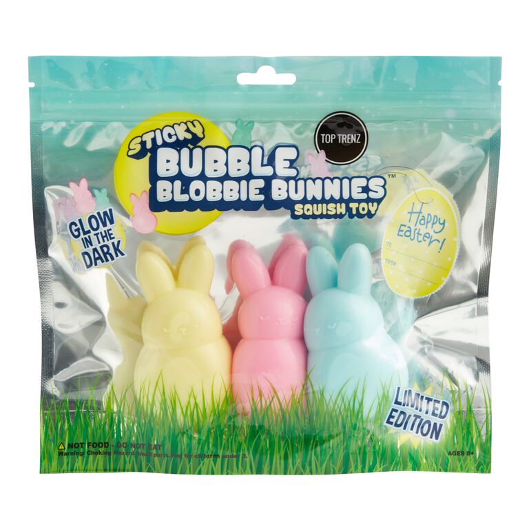 Sticky Bubble Blobbie Bunnies Squishy Toy 3 Pack image number 1