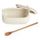Speckled Covered Ceramic Baking Dish with Spoon image number 1