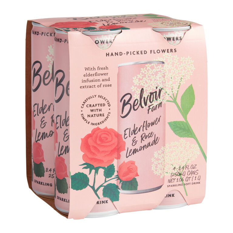 Belvoir Farm Elderflower And Rose Lemonade 4 Pack image number 1