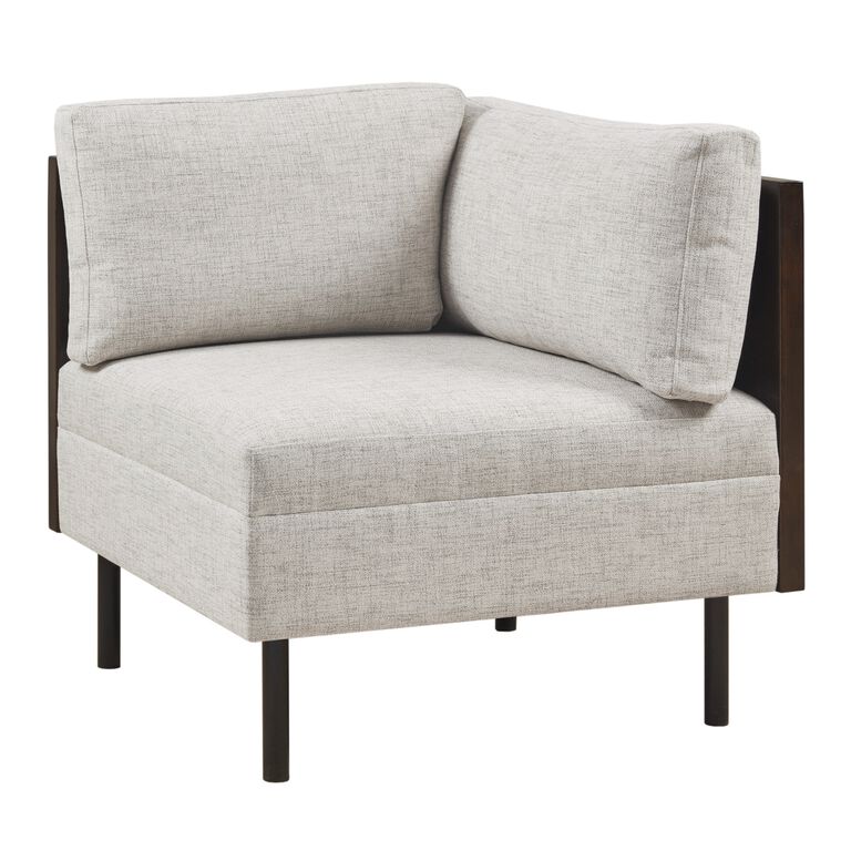 Cosmo Oatmeal Modular Sectional Corner End Chair image number 1