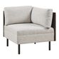 Cosmo Oatmeal Modular Sectional Corner End Chair image number 0