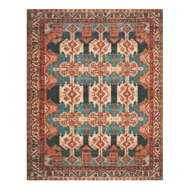 Zara Coral Persian Style Area Rug image number 1