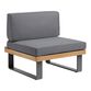 Alicante II Gray Metal and Wood Outdoor Chair