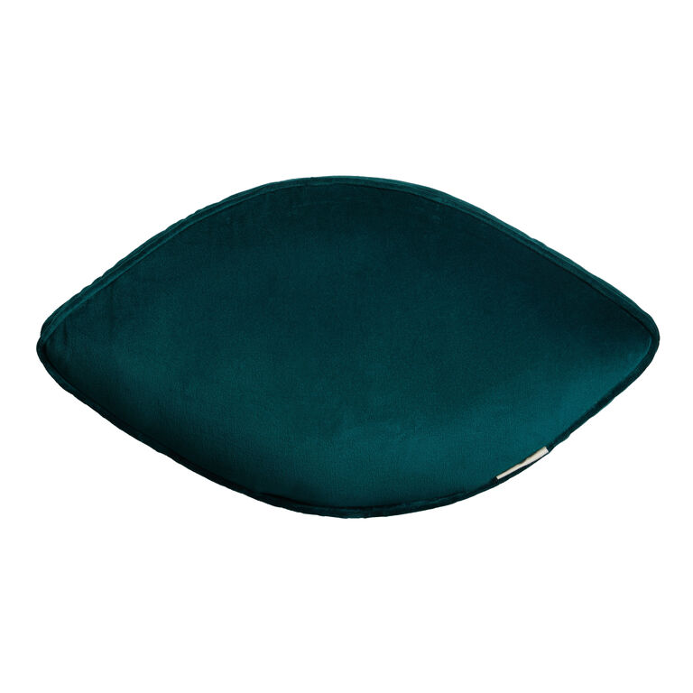 Teal and Black Evil Eye Gusseted Throw Pillow image number 2