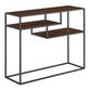 Lyon Wood and Black Steel Console Table with Shelves image number 0