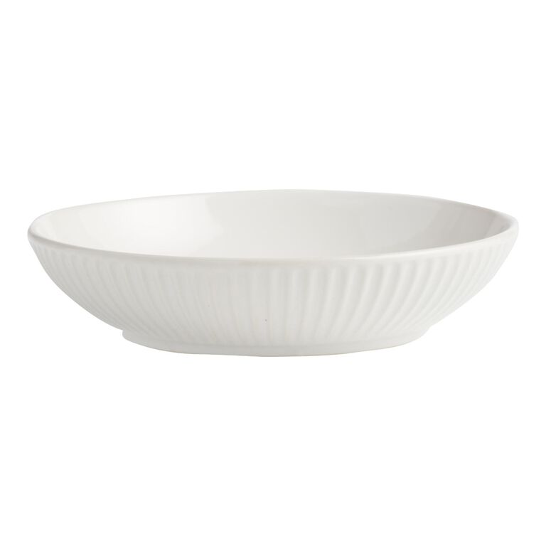 White Whittle Ribbed Dinnerware Collection image number 4