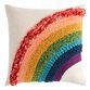 Tufted Rainbow Cotton Throw Pillow image number 0