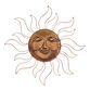Copper Metal Sun Face Wall Decor image number 0