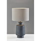 Clement Weathered Dark Gray Ceramic Table Lamp image number 1