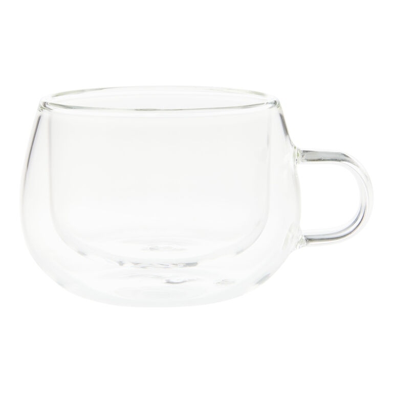Wide Double Wall Borosilicate Glass Espresso Cup image number 1