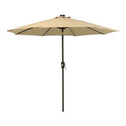 Sunbrella 9 Ft Tilting Patio Umbrella with Solar LED Lights