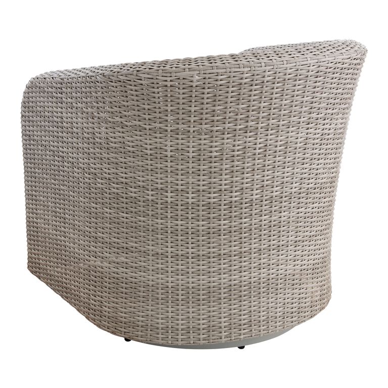 Magdalena Graywash All Weather Wicker Outdoor Swivel Chair image number 4