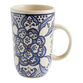 Tunis White And Blue Hand Painted Ceramic Mug image number 0