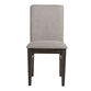 Brenden Dark Brown Pine Upholstered Dining Chair Set of 2 image number 1