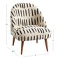 Noemi Charcoal Gray And Ivory Dash Print Chair image number 3