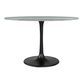 Bowman Gray Marble Top and Black Tulip Dining Table image number 2
