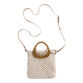 Ivory Macrame Crossbody Bag With Wood Handles image number 2