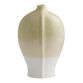 Tall Sage Green And White Ombre Leaf Ceramic Vase image number 0