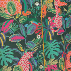 Multicolor Satin Tropical Jungle Leopard Nightshirt