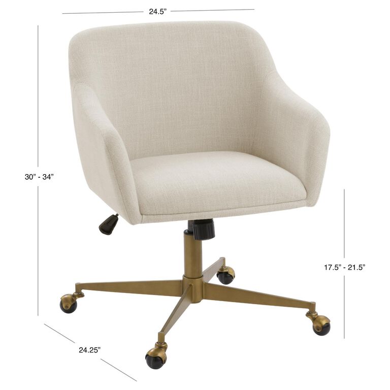 Zarek Mid Century Upholstered Office Chair image number 6