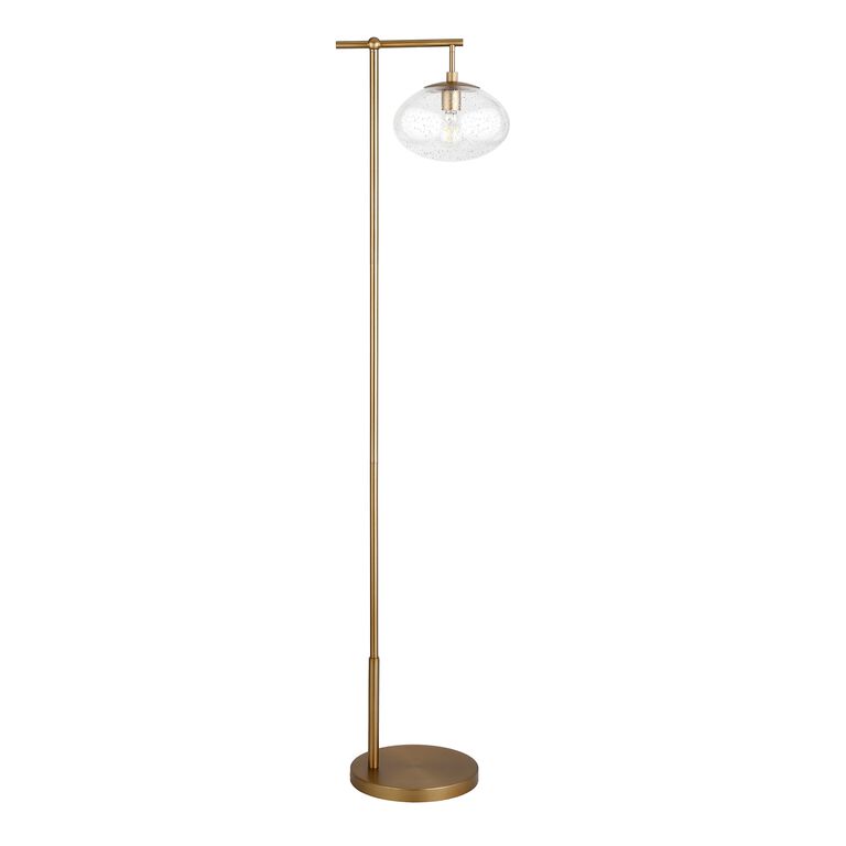 Rossi Metal And Seeded Glass Floor Lamp image number 3