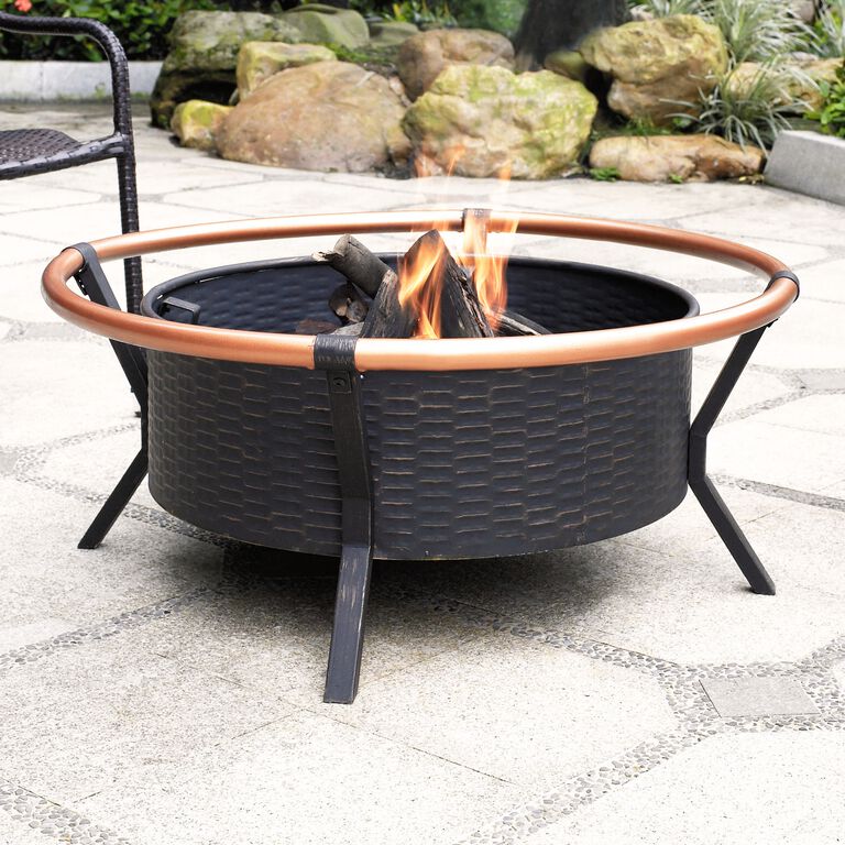 Yuma Black and Copper Fire Pit image number 5
