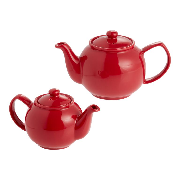Price and Kensington Red Ceramic British Teapot image number 1