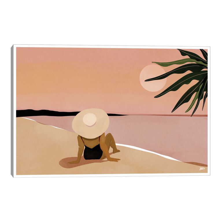 Beach by Bria Nicole Framed Canvas Wall Art image number 1
