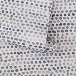 Blue Distressed Organic Dots Peel And Stick Wallpaper