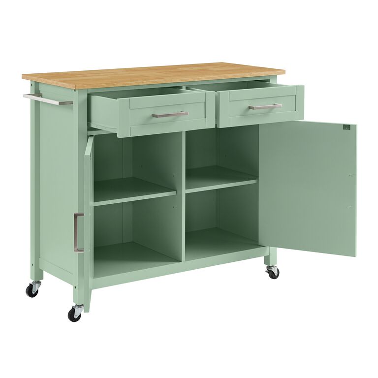 Fairview Wood Shaker Style Kitchen Cart image number 4
