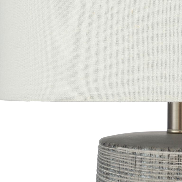 Gray and Black Two Tone Ceramic Table Lamp image number 2