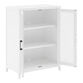 Rayna White Faux Rattan Stackable Storage Cabinet image number 3
