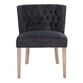 Vida Black Tufted Upholstered Dining Chair Set of 2 image number 1