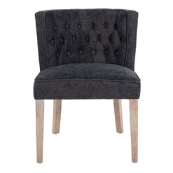 Vida Black Tufted Upholstered Dining Chair Set of 2