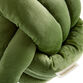 Green Velvet Knot Ball Throw Pillow image number 2
