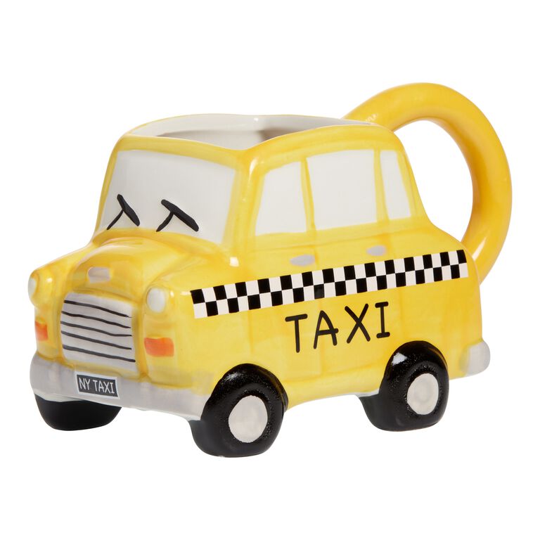 Yellow Taxi Figural Ceramic Mug image number 1