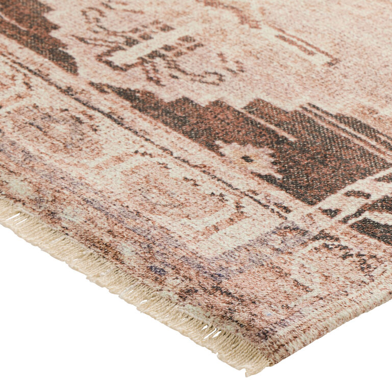 Zola Blush Persian Style Cotton Blend Area Rug image number 3