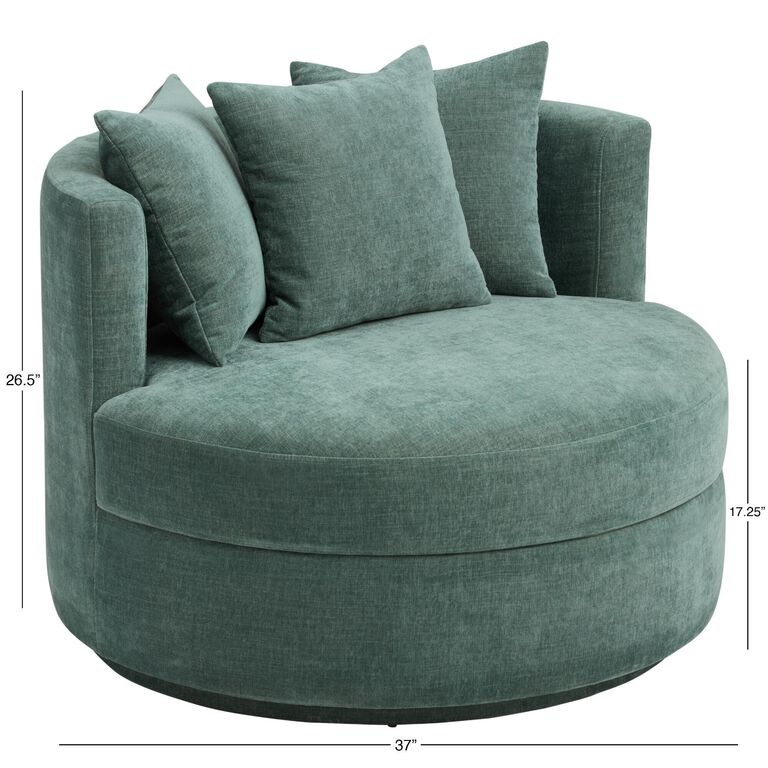 Rico Oversized Upholstered Swivel Chair image number 6