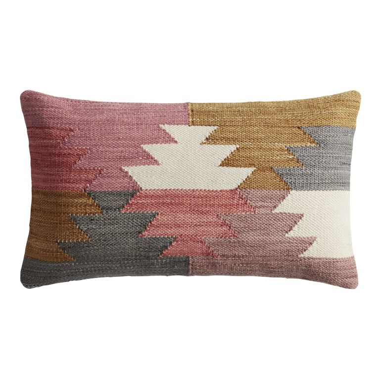 Multicolor Geo Stars Indoor Outdoor Lumbar Pillow image number 1