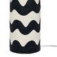 Doric Black and White Wavy Zigzag Stripe Table Lamp image number 4
