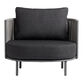 Zanotti Gray Rope and Charcoal Curved Outdoor Cuddle Chair image number 2