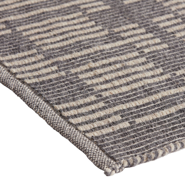 Hawthorne Gray and Taupe Wool Blend Reversible Area Rug image number 6