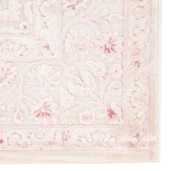 Hasna Pale Pink And White Medallion Area Rug