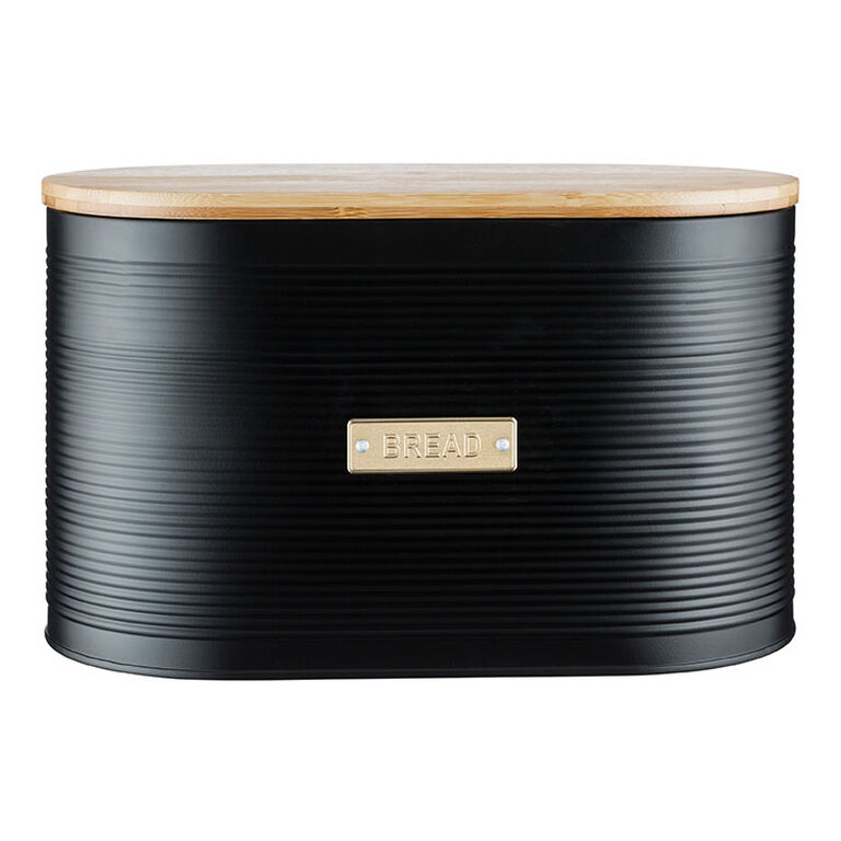Typhoon Otto Oval Steel Bread Bin with Bamboo Lid image number 1